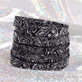 High Quality Cashew Flowers Shoelaces Women Men Red Black Hand-painted High Top Sports CasualShoes Laces Accesories (Length: 120cm, Color: Color 02)