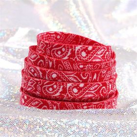 High Quality Cashew Flowers Shoelaces Women Men Red Black Hand-painted High Top Sports CasualShoes Laces Accesories (Length: 160cm, Color: Color 01)