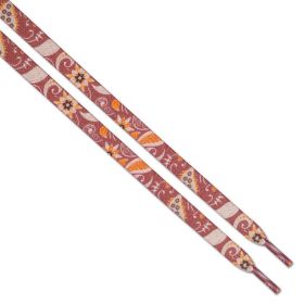 High Quality Cashew Flowers Shoelaces Women Men Red Black Hand-painted High Top Sports CasualShoes Laces Accesories (Length: 120cm, Color: Color 22)